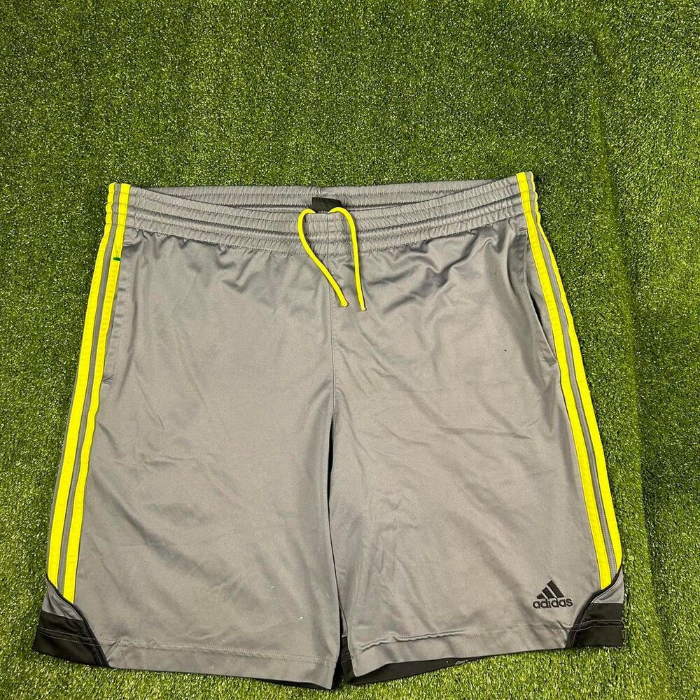 Adidas Men's Grey and Blue Shorts